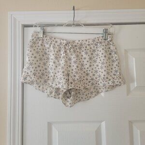 Victoria's Secret Silk Shorts with Snowflake Pattern